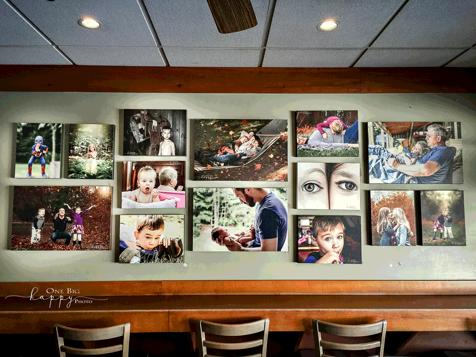 14 portrait images on display at Daybreak Coffee Roasters