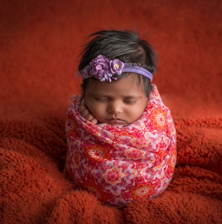 Nihira Vibrant Indian Newborn Photos Glastonbury, CT One Big
