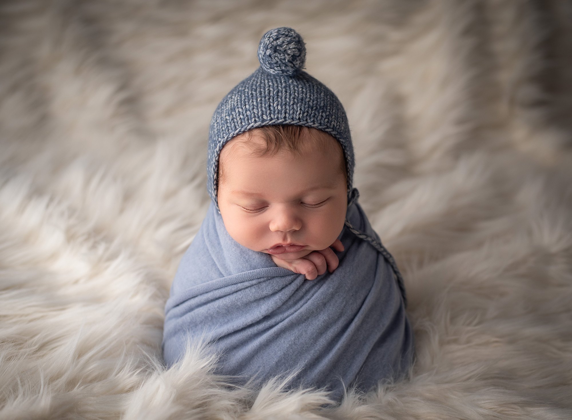Blue Newborn Photographs | One Big Happy Photo
