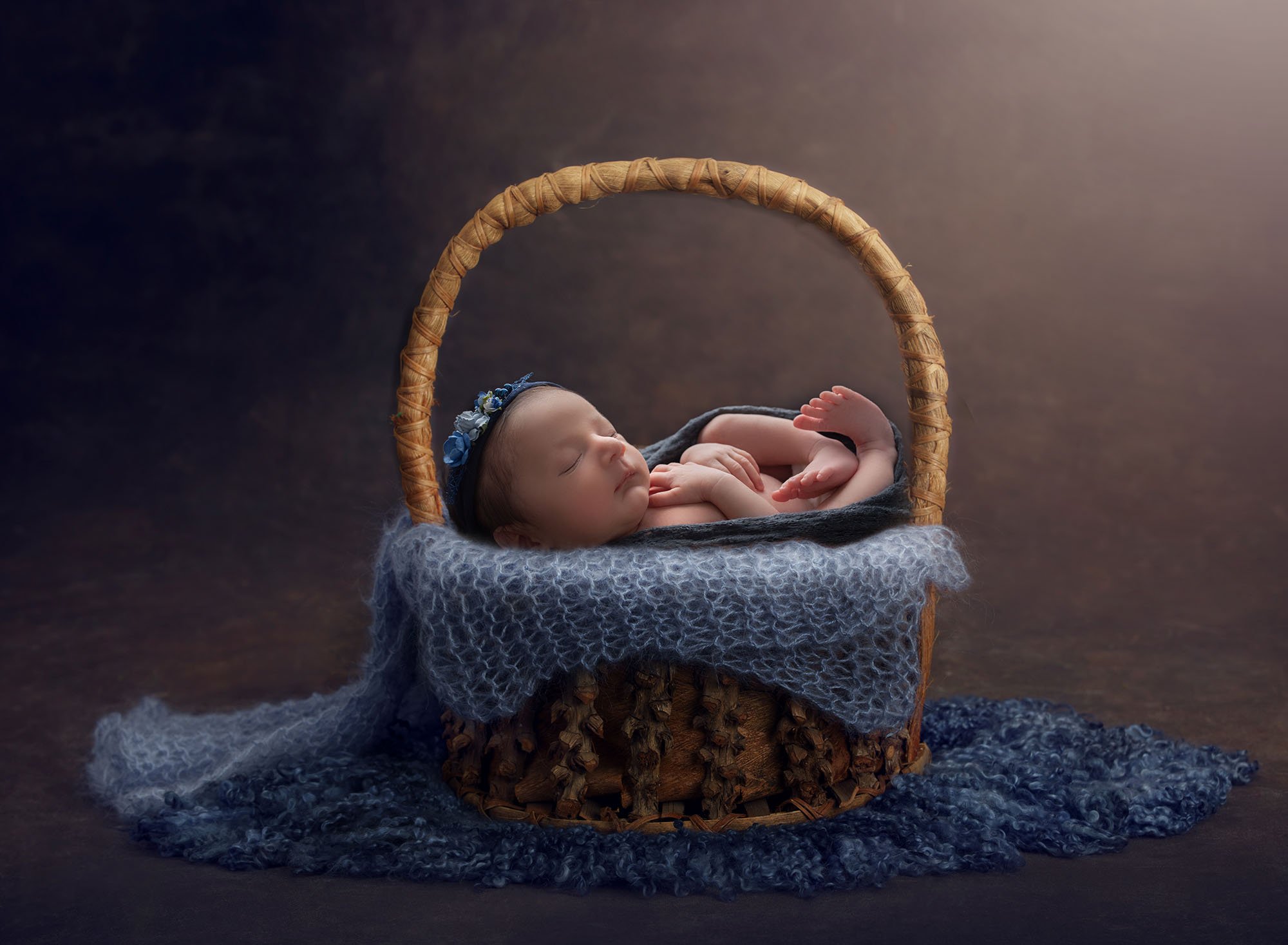 creative newborn boy photography