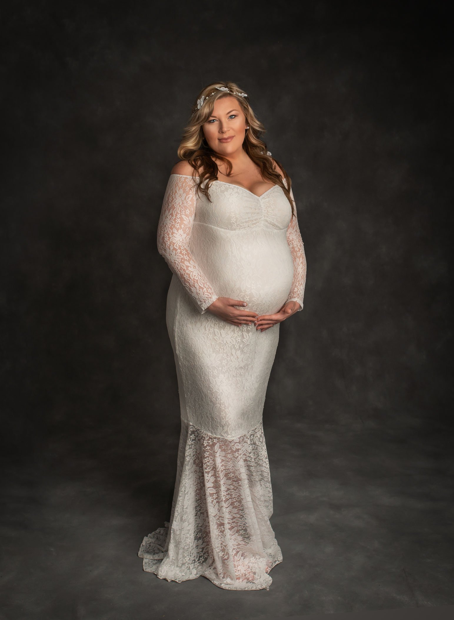 Holly ~ Dramatic Studio Maternity Portraits | One Big Happy Photo
