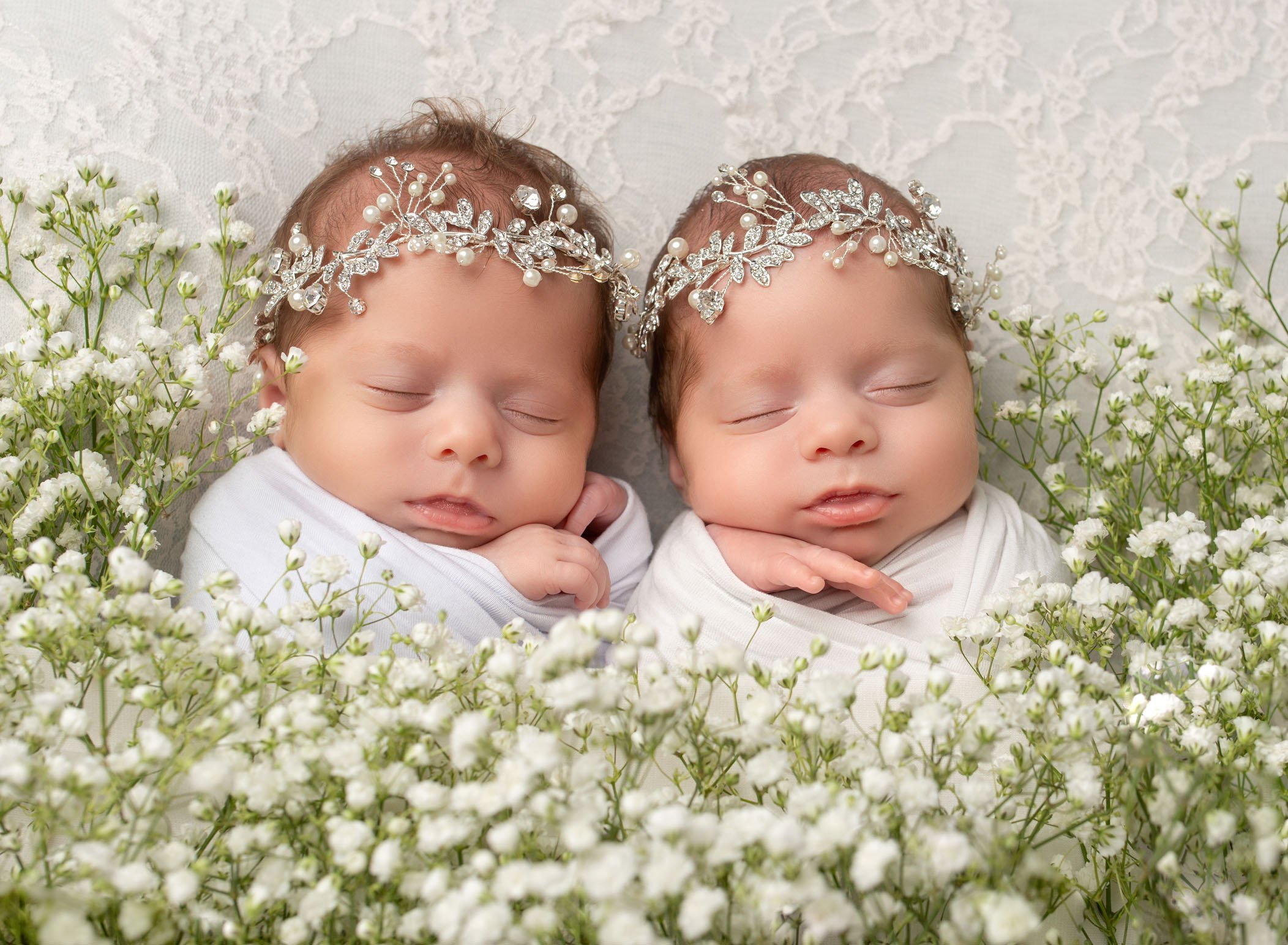 Elizabeth And Lilly Identical Twin Girls Newborn Session One Big