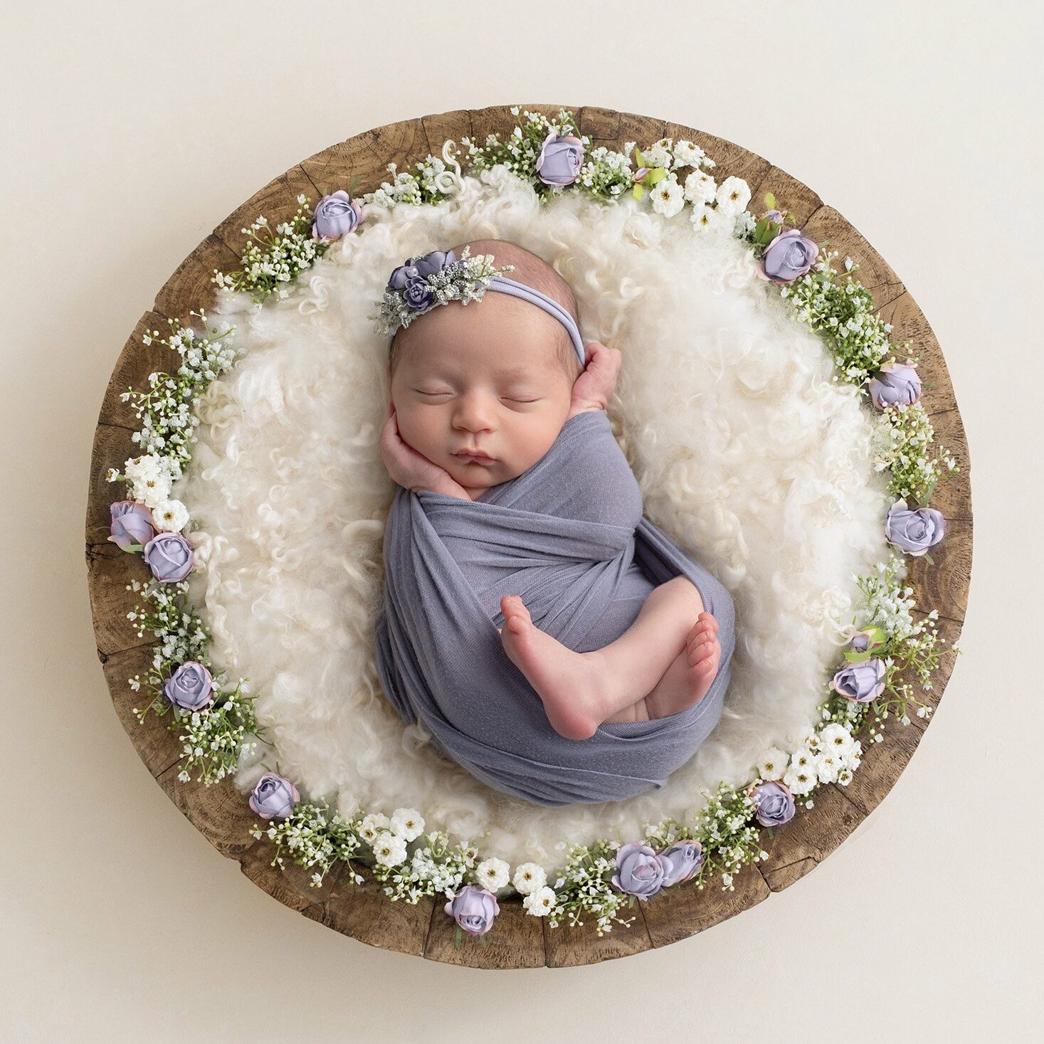 Cool Toned Baby Girl Newborn Photos One Big Happy Photo