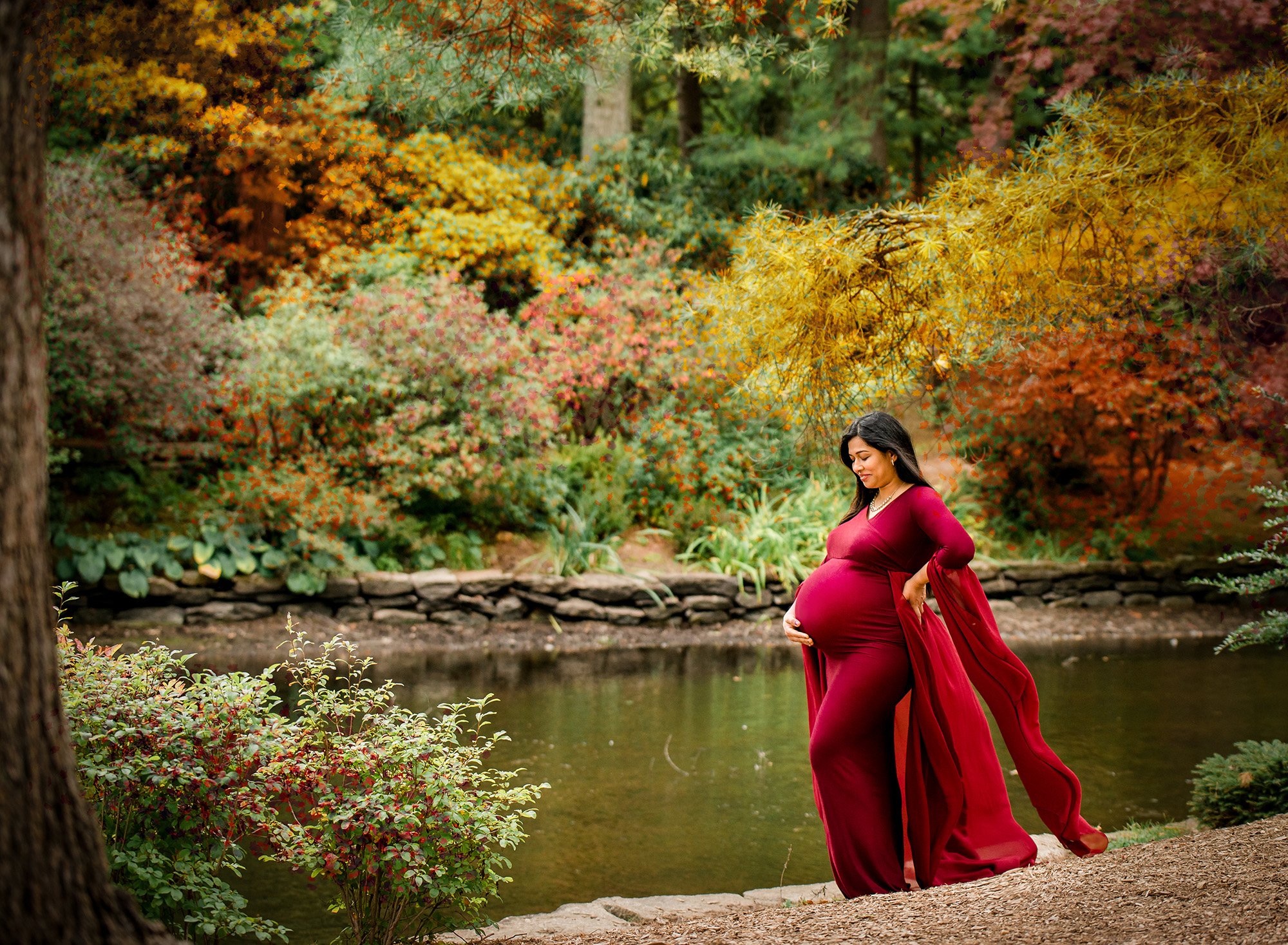 Red Dress Maternity Photographs One Big Happy Photo