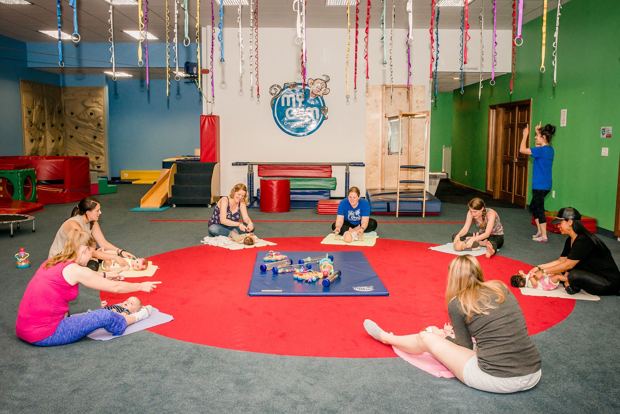 Full Little Bundles class for babies under 6 months old at My Gym Glastonbury