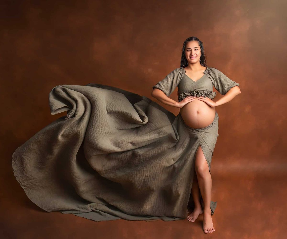 S/M - Olive Boho Top & Skirt